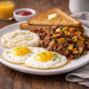 2 Eggs with Homestyle Brisket Hash