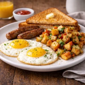 2 Eggs with Bacon or Ham or Sausage