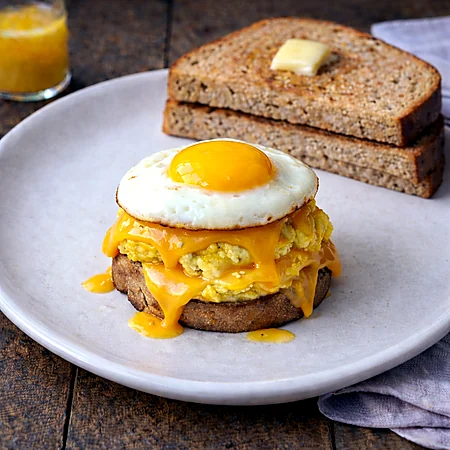 Egg and Cheese Breakfast Stack at Ally’s Comfort Café in Davie, FL