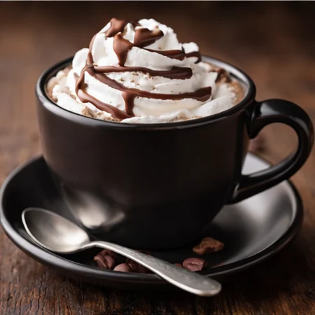 Hot Chocolate Whipped Cream at Ally’s Comfort Café in Davie, FL