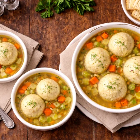 Matzah Ball Soup Sizes at Ally’s Comfort Café in Davie, FL