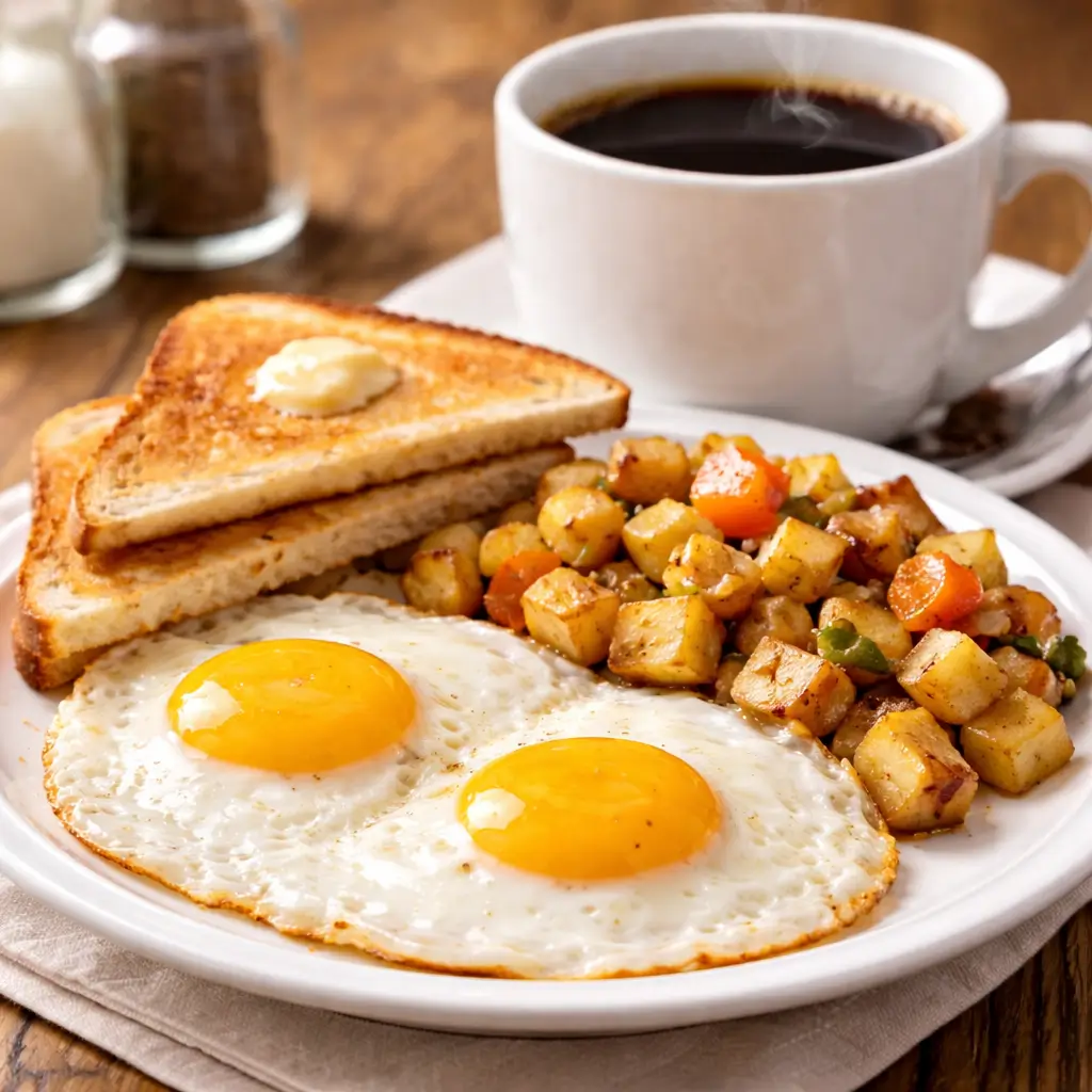 Two Eggs Toast Coffee Combo at Ally’s Comfort Café in Davie, FL